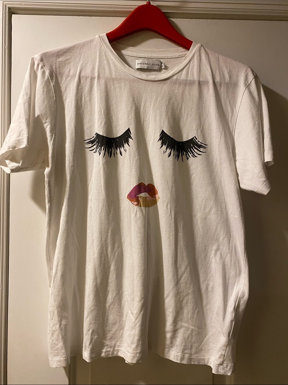 💯 Cotton Face Print Tee NWOT